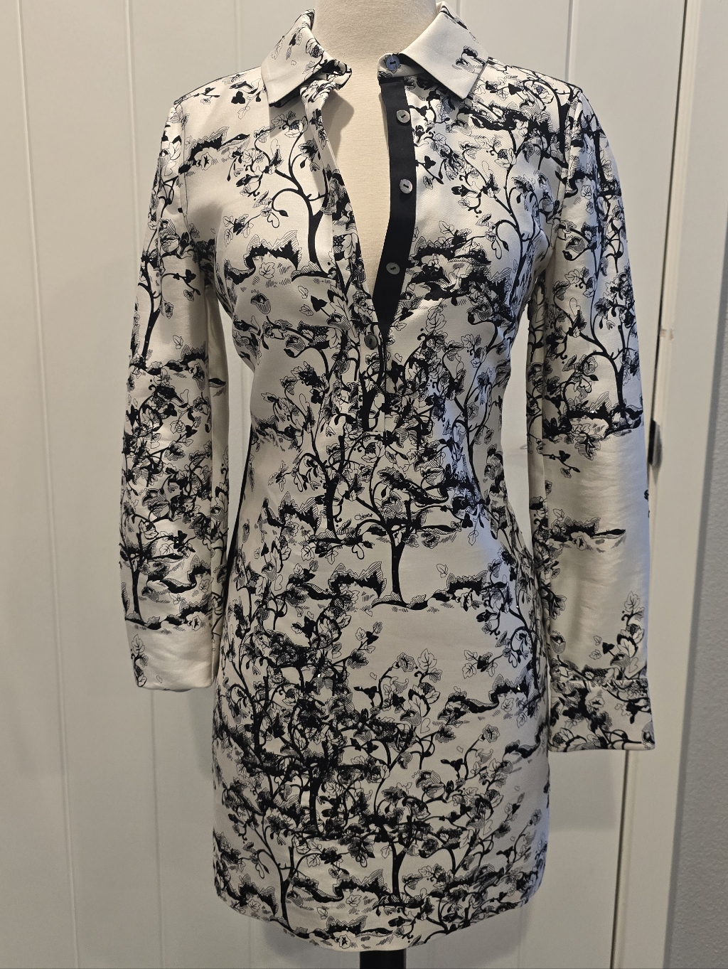 New W/Tags Diane Von Furstenberg Dvf Runway Collared London Shirt Dress 0 Xs P